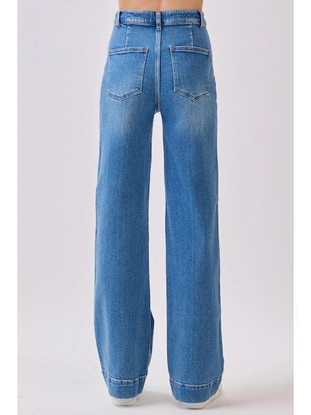 Blue jeans on a white background