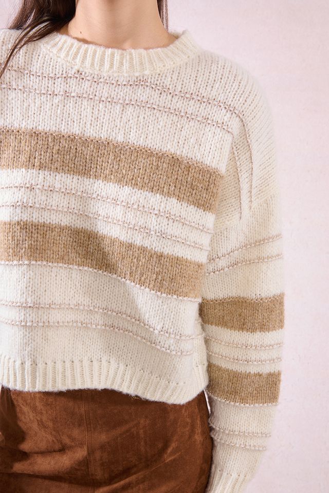 Beige Stripe Sweater