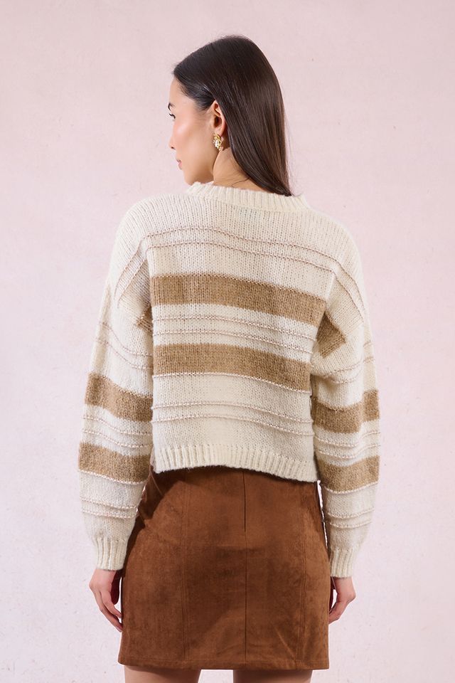 Beige Stripe Sweater