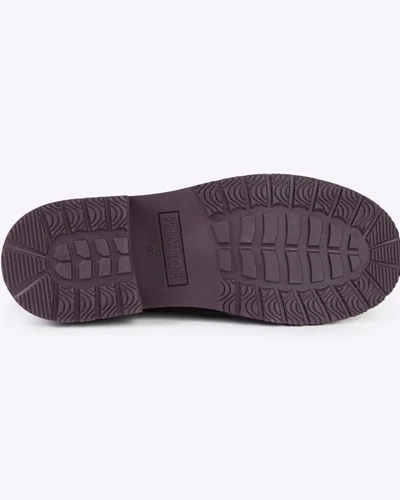 bottom of rubber sole against white background