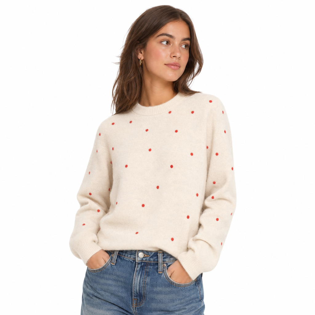 Brielle Polka Dot Sweater