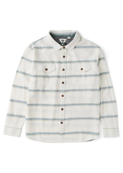 Striped shirt with buttons on a white background