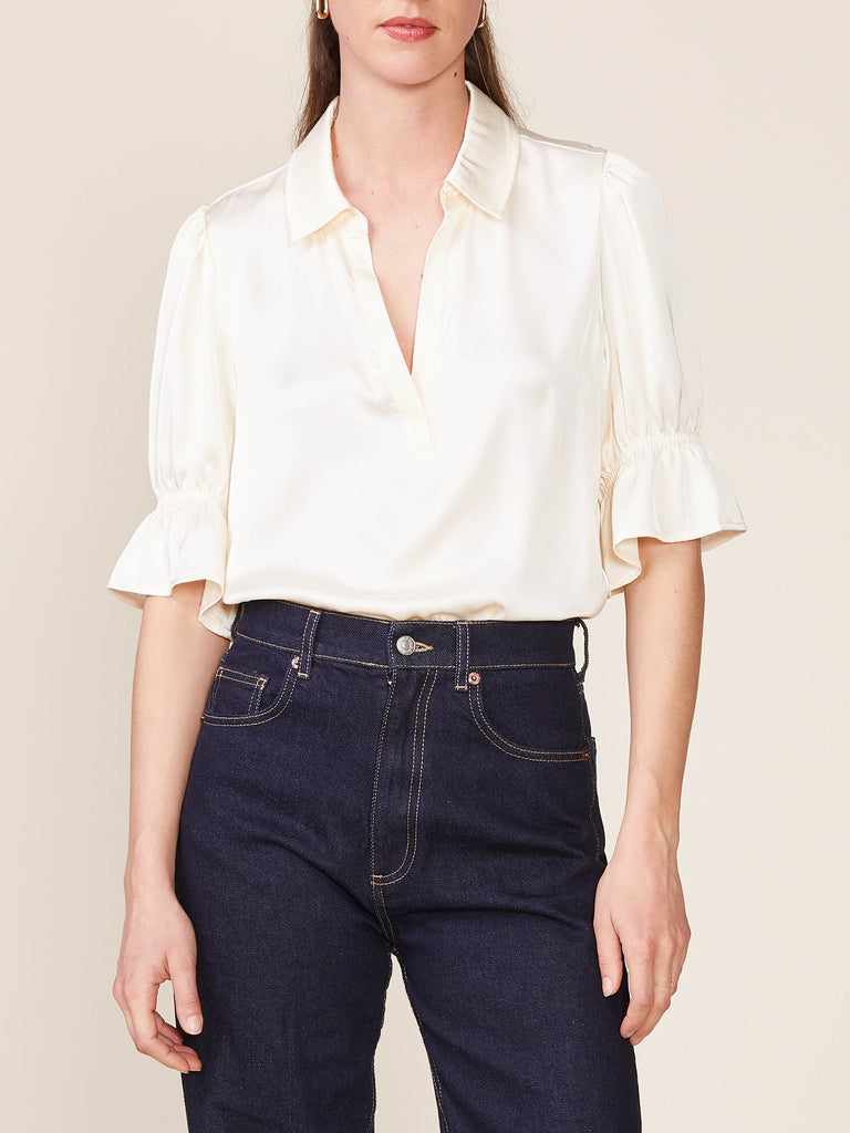 Ruffle Sleeve Blouse