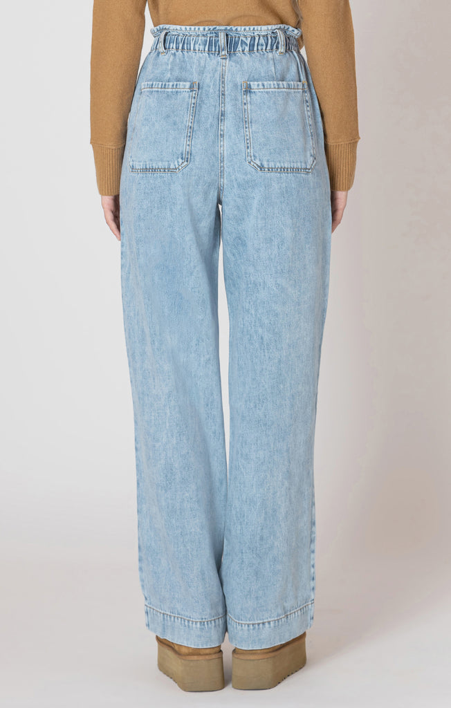 Denim Tie Waist Pants