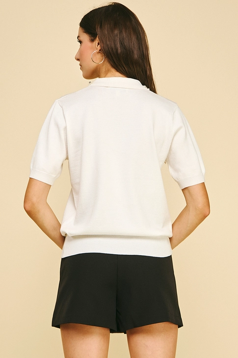 Embellished Collar Sweater