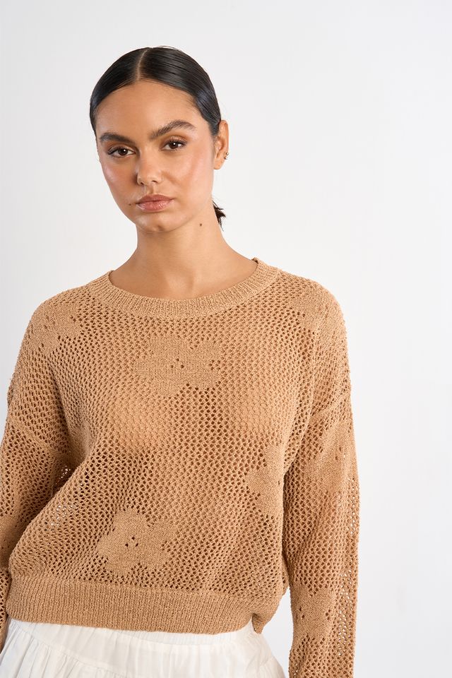 Floral Knit Sweater