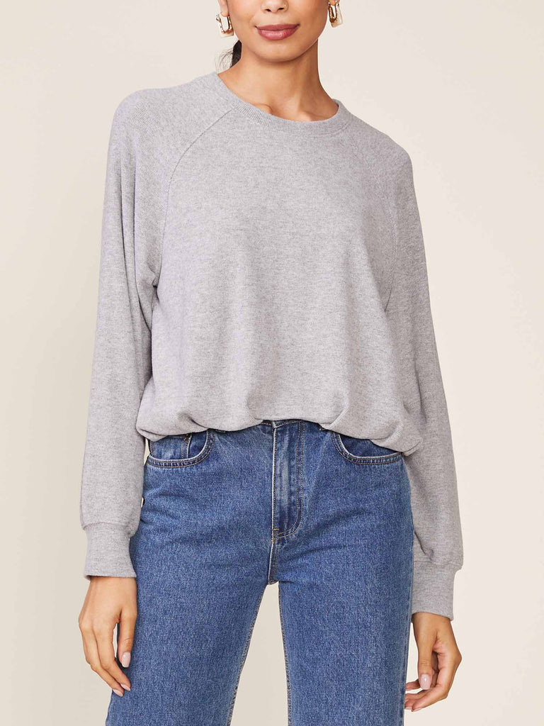 Ribbed Bubble Hem Top