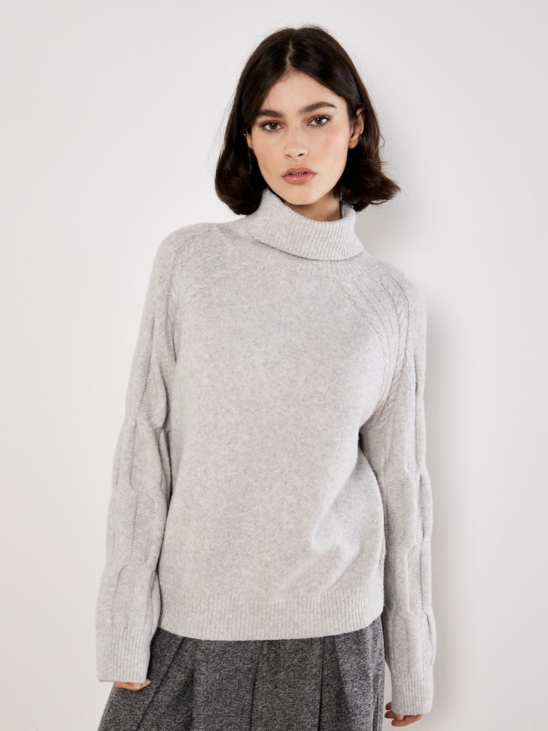 Grey Turtleneck Sweater