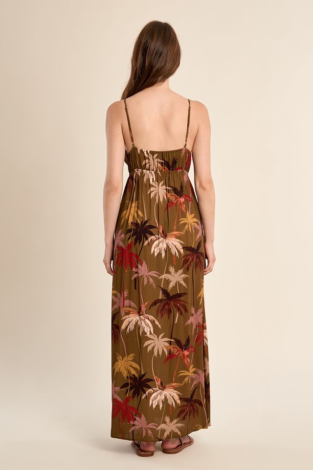 Khaki Tropical Maxi