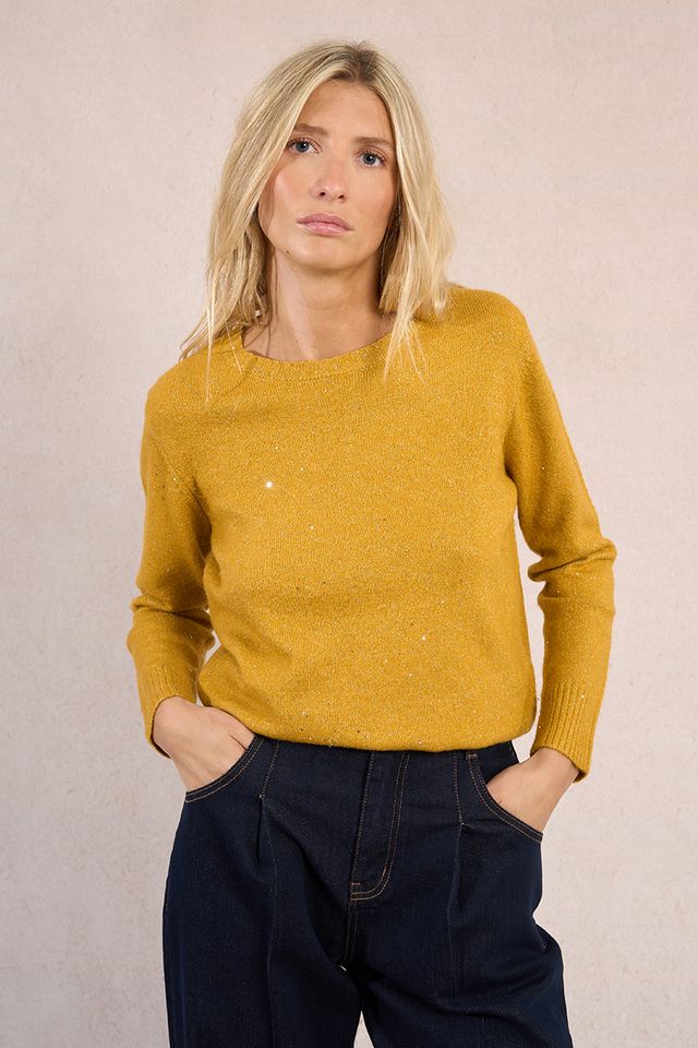 Saffron Sequin Sweater