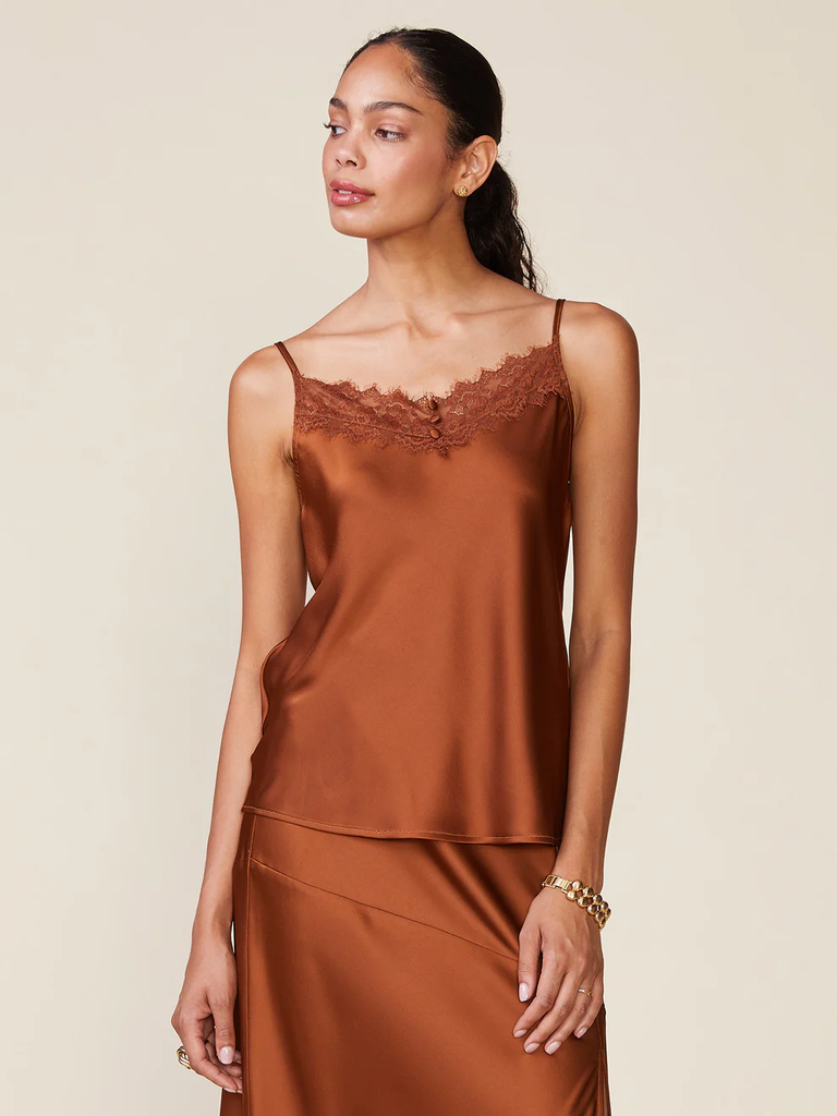 Lace Trim Satin Cami