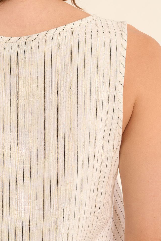 Beige Stripe Top