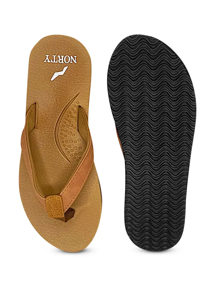 Norty Tan Flip Flops