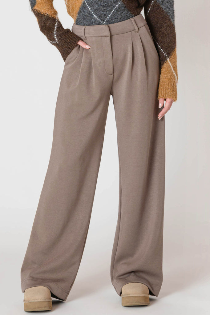 Taupe Knit Trouser