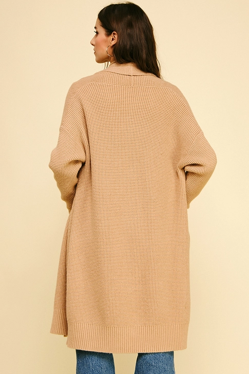 Long Waffle Cardigan