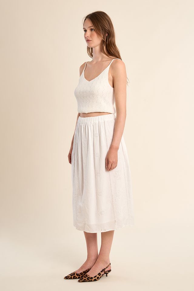 White Midi Skirt