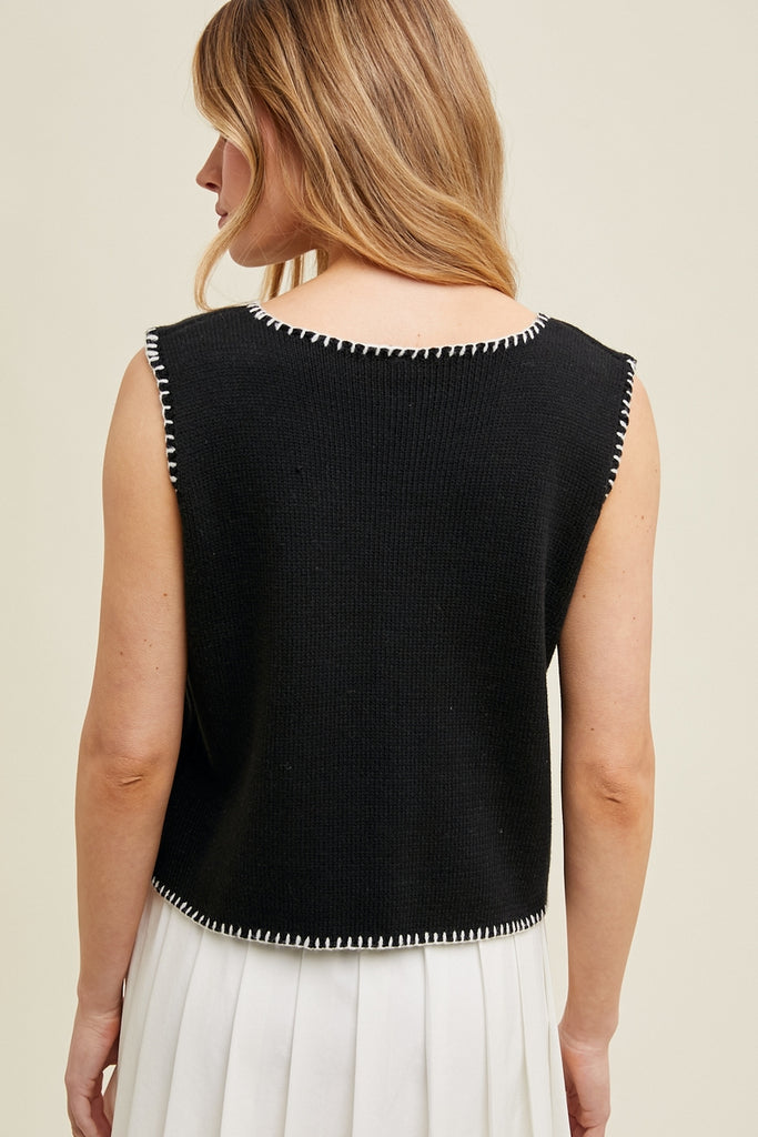 Black Sweater Vest