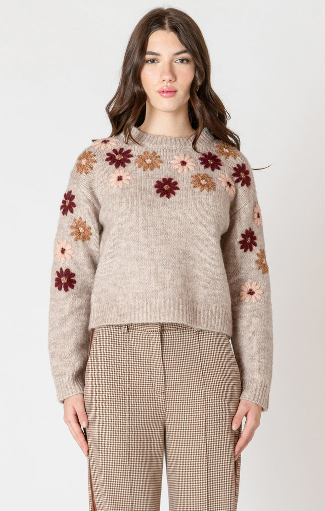 Floral Applique Sweater