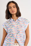 Short Sleeve Geo Blouse