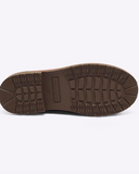 bottom of rubber sole against white background