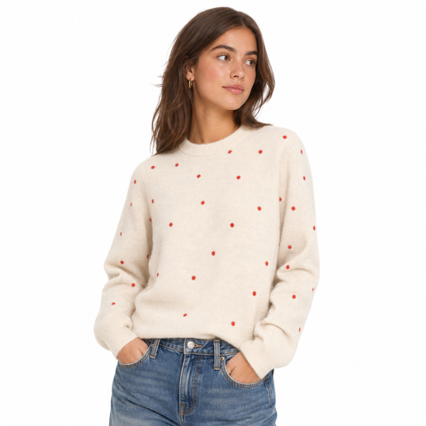 Brielle Polka Dot Sweater