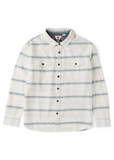 Striped shirt with buttons on a white background