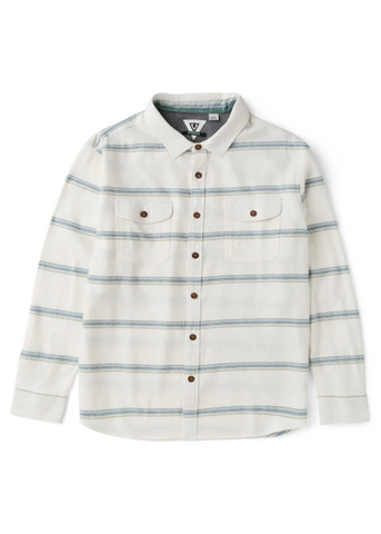 Striped shirt with buttons on a white background