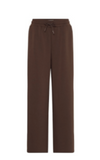 brown drawstring pants against white background