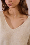 V-Neck Sequin Sweater