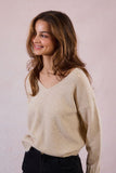 V-Neck Sequin Sweater