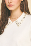 Embellished Collar Sweater