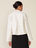 Faux Leather Cream Jacket