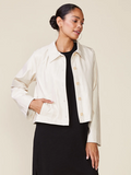 Faux Leather Cream Jacket