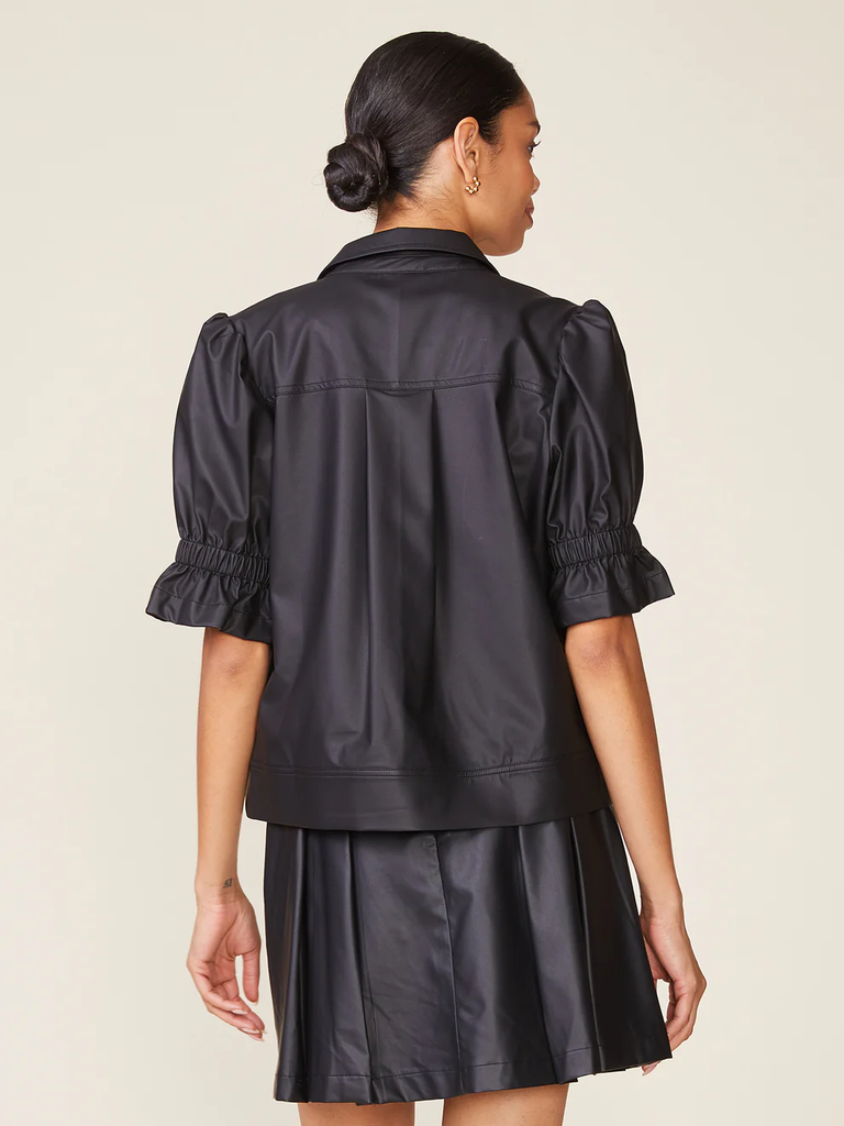 Faux Leather Shacket