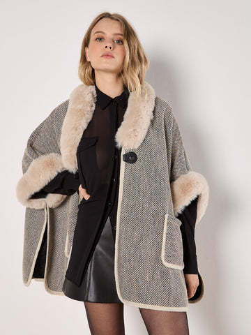 Fur Trim Cape