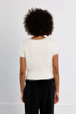 Short Sleeve Fuzzy Sweater