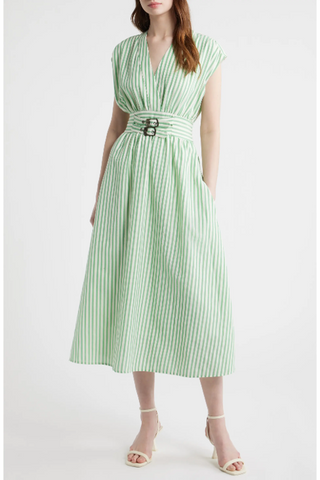 Green Stripe Midi