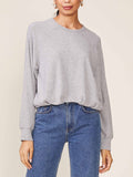 Ribbed Bubble Hem Top