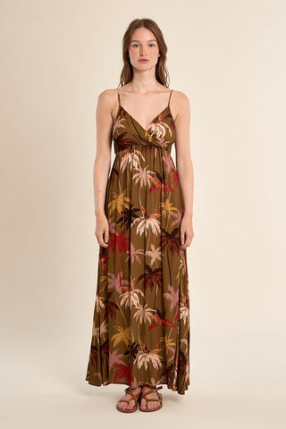 Khaki Tropical Maxi