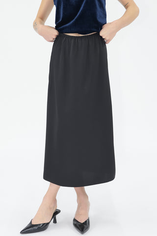 Satin Midi Slip Skirt
