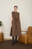 Brown Plaid Midi