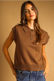 Sleeveless Polo Sweater