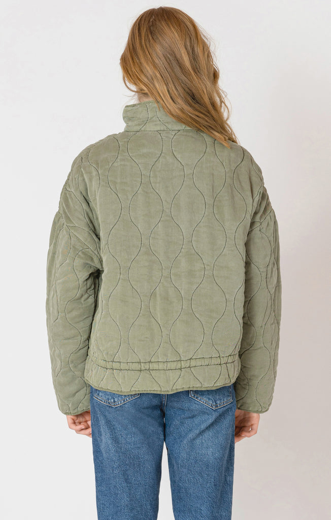 Olive Quilted Coat