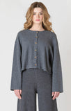 Ribbed Cardigan - Charcoal