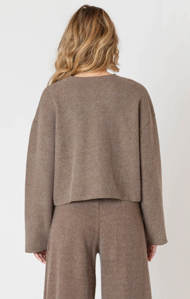 Ribbed Cardigan - Mocha