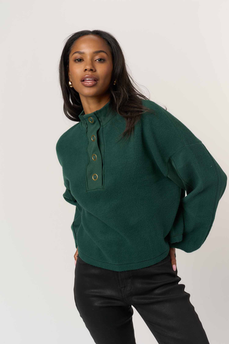 Saturn Mixed Fleece Henley