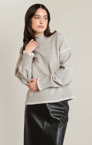 Stitched Sleeve Sweater