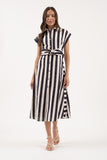 Navy Button Up Dress