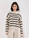 Mock Neck Striped Sweater