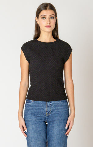 Textured Cap Sleeve Top